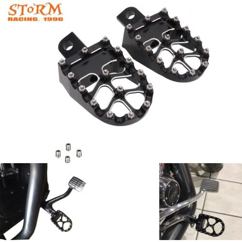 Motorcycle Wide Footpegs Footrests Foot Pegs For Harley Electra Glide Ultra Low FLHTCUL CVO FLHTKSE FLHTCU FLHXS FLHTCUTG FLHTK