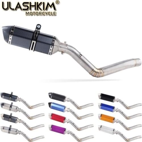 TRK502 Motorcycle Muffler Pipe Racing Exhaust Middle Link Pipe Slip On For Benelli TRK502 TRK 502 DB-Killer Exhaust