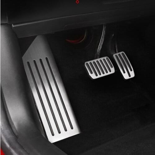 For Tesla Model 3 Foot Pedal Pads Covers Aluminum alloy Accelerator Brake Pedal Rest Pedal Mats For Model 3 Car Accessories