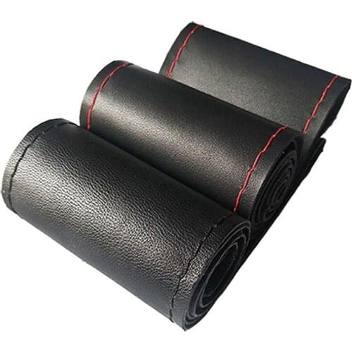 New Ultrafine Fiber Leather Hand Sewing 38cm Universal artificial leather Soft And No-Slip DIY Car Steering Wheel Cover