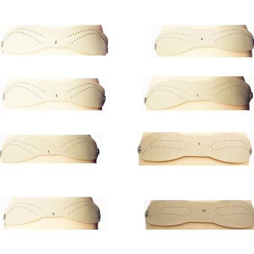 New 9 Models Eyebrow Pre-Shaped Practice Skin Tattooing Microblading Practice Skin for Beginners or Experienced Tattoo Artist