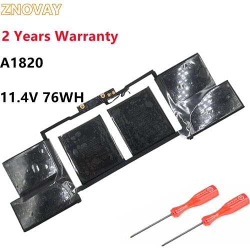 ZNOVAY New A1820 Laptop Battery For APPLE MACBOOK PRO 15" A1707 2016 2017 Year 11.4V 76WH/6667mAh