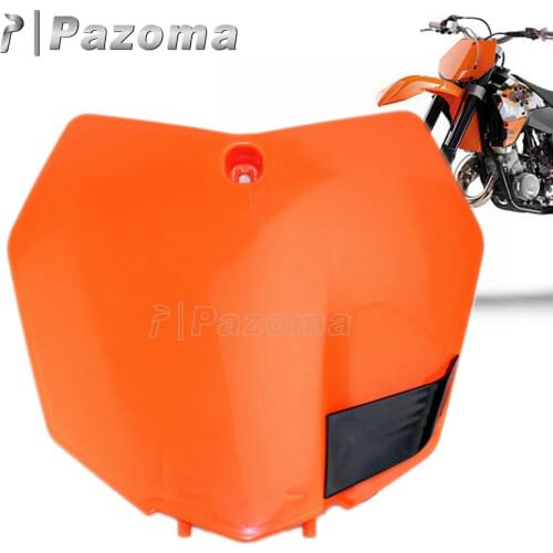 Orange Dirt Bike Motocross Front Number Plate for 350 SXF SX EXC XC 150 250 300 400 450 Off Road Motorcycle Enduro Supermoto