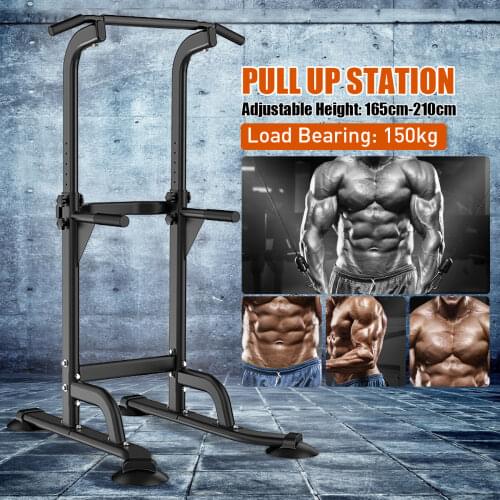 Pull-Up Push-Up Bars Adjustable Height Pull Up Gym Fitness Station Exercise Workout Body Fitness Strength Training Equipment