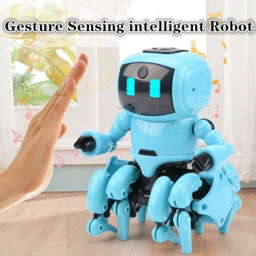 Smart Robot Gesture Sensing DIY Assembled Robot kit Gesture Smart Follow Infrared Obstacle avoidance Robots Toys For Children