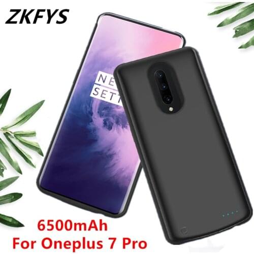 Silicone Battery Charger Cases For Oneplus 7 Pro Battery Case 6500mAh Portable Power Bank External Battery Charging Cover Case