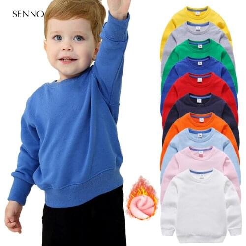 Sweatshirts Girls Boys Kids Shirt with Fleece Cotton Tops Baby Children Boys Winter Clothes Toddler Clothing Sweater Child