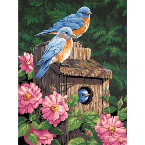 Bird Animal DIY 11CT Embroidery Cross Stitch Kits Needlework Craft Set Cotton Thread Printed Canvas Home Decoration Wholesale