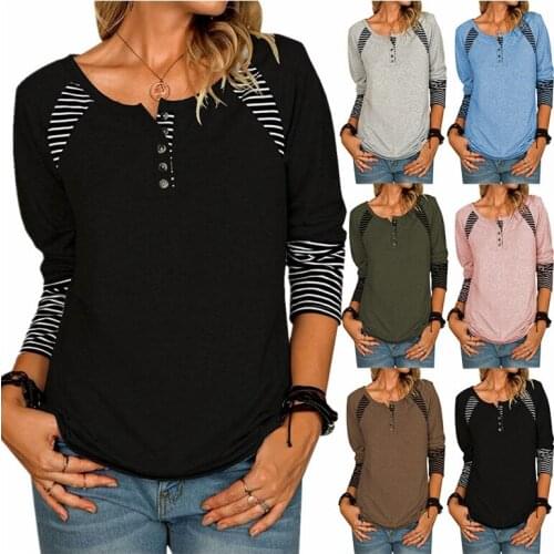 New Women Long Sleeve Shirt For Women Jumper Ladies Solid Casual V Neck Womens T-shirts Pullover Slim Tops