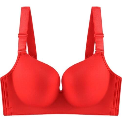 Solid Color Plus Size Bras For Women Sexy Push Up Wirefree Underwear 75 - 100 D DD E F Cup Comfort Soft Large Size Lingerie