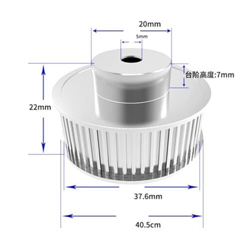1Pcs Aluminum GT2 10mm Width 60 Tooth Teeth 2GT Timing Drive Pulley Pully Wheels Gear For 3D Printer Bore=5mm