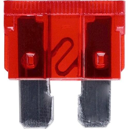 10Pcs 10AMP Blade Fuses Standard Red 10A Flat Fuse Car Bike Motorcycle Van Auto