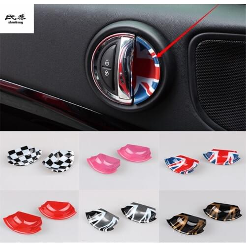 2pcs/lot car accessories Car sticker PC material Inner door bowl decoration cover for mini cooper Cabrio 3 door F56 F57