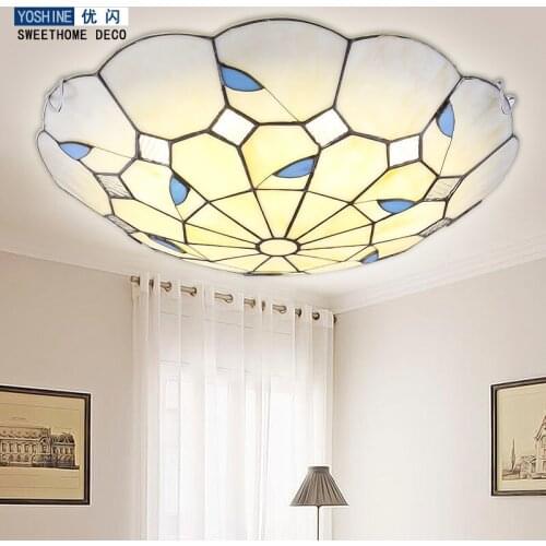 30cm Garden LED bedroom lamp ceiling living room lamps round French simple European style restaurant balcony lamp