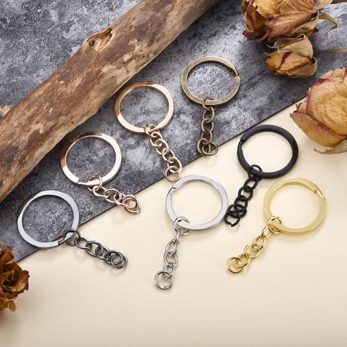 5pcs 30mm Round Key Ring Chain Keychain Split Keyrings Alloy Keychain For DIY Jewelry Making Accessories Wholesale
