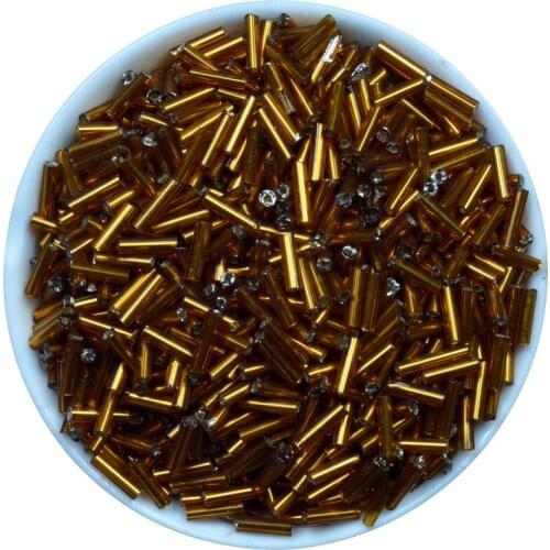 500pcs/lot Light Bronze 2x6mm Czech Glass Seed Spacer Tube beads For DIY Jewelry Making Accessories Wholesale