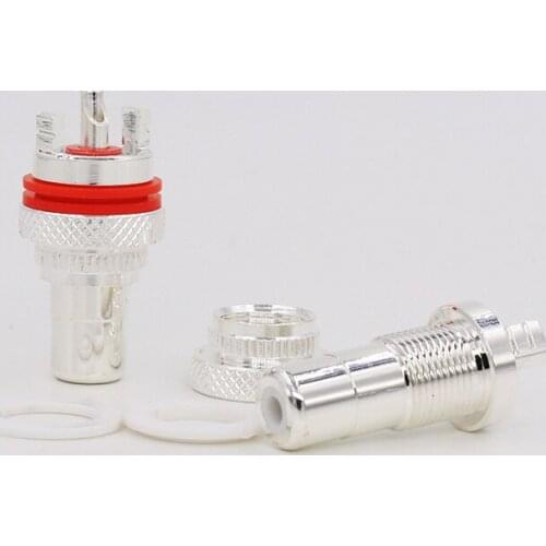 8pcs high quality silver plated RCA Socket Female RCA Jack Socket Connector