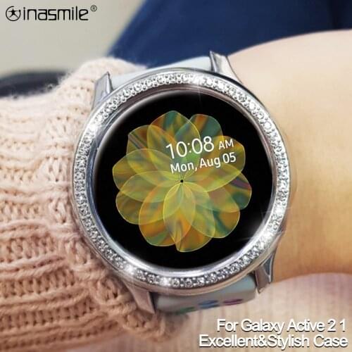 Bumper Frame Full Protective Case For Samsung Galaxy Watch Active 2 40mm 44mm Cool Diamond Cover For Active 1 Watch Accessories