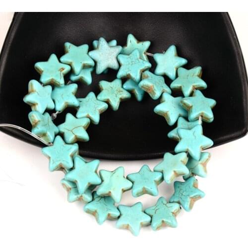 Hot Sale 15MM Star Green Natural Stone Beads Loose Spacer Stone Beads Diy Bracelet Necklace Jewelry Wholesales NASSBORO