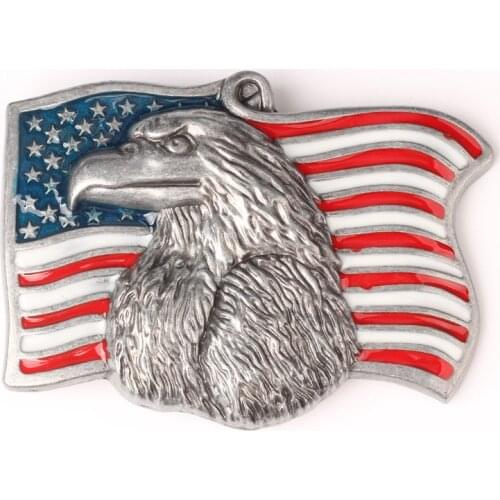 Vulture Eagle American Flag Pattern Belt Buckle Handmade homemade belt accessories waistband DIY Components