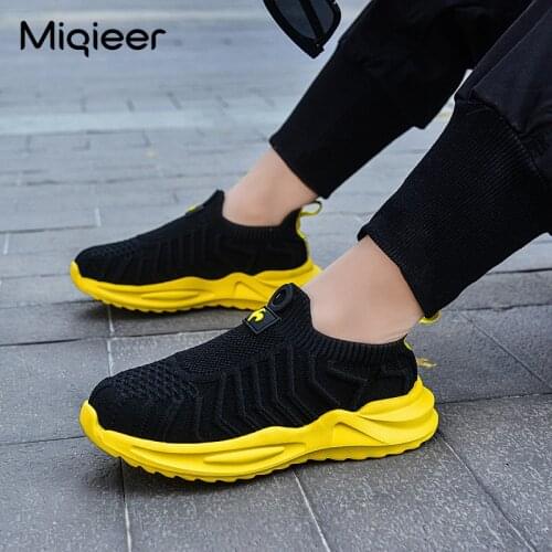 Children Sock Shoes For Girls Boys Fashion Spring Autumn Knit Breathable Kids Casual Sneakers Soft Non-slip Running Sports Shoes