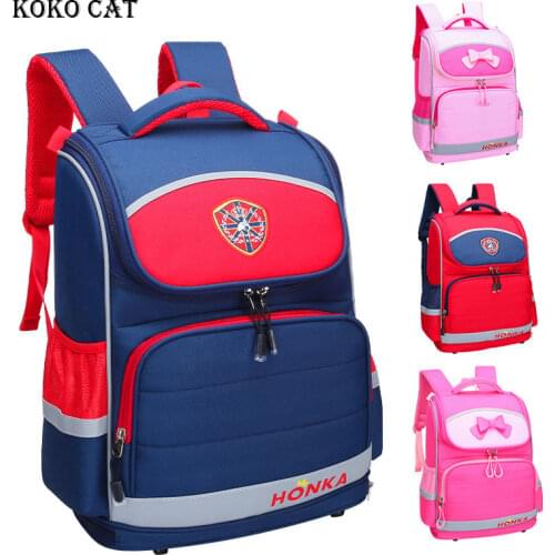 Children Primary School Bags Girls Satchel Orthopedic Backpack Waterproof Light Burden Kids Bookbags Mochila Infantil Escolares