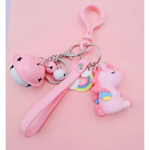 Korean version of ins creative unicorn doll keychain pendant school bag pendant