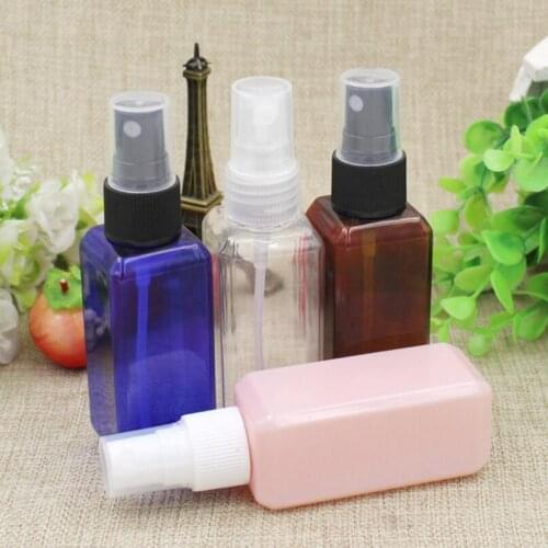 50ml Square Plastic Perfume Bottle Refillable Empty Sample Atomizer Empty Perfume Test Vials LX1326