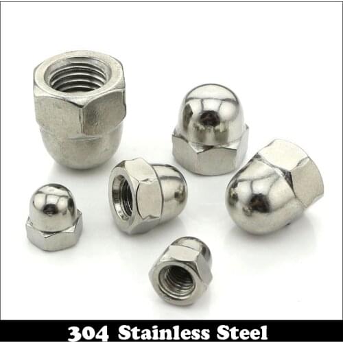 M14 M16 M20 DIN1587 304 Stainless Steel 304SS Metric Decorate Nuts Protect Hexagon Hex Head Domed Cap Cover Acorn Nut