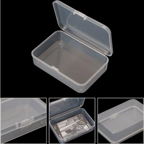 Small Transparent Plastic Storage Boxs Clear Square Multipurpose Display Case