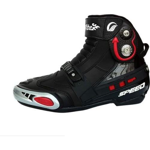 Motorcycle Ankle Protective Boots Speed Bikers Moto Gear Protection Non-slip Shoes Motocross Moto Shoe Motorbike Botas