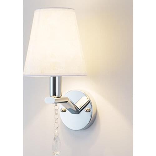 FOXGBF E14 AC220V wall lamp silver pattern pattern light source can replace hotel bedroom bedside lamp living room modern home