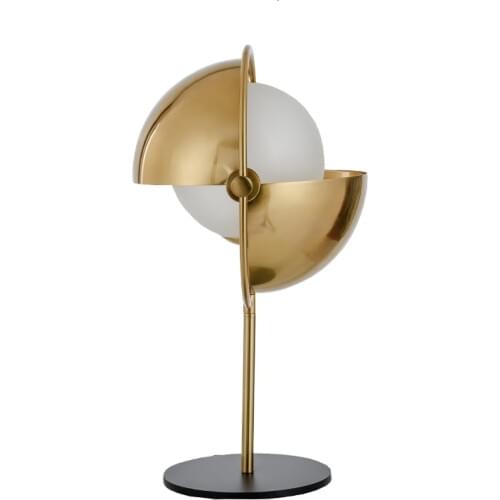 Postmodern desk lamp is contemporary and contracted stage berth lamp metal golden glass ball rotation decorative lamp