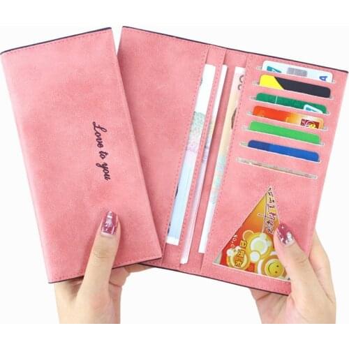 New ultra-thin mens and womens wallets original frosted PU leather retro wallet multi-card pocket wallet wallet card holder