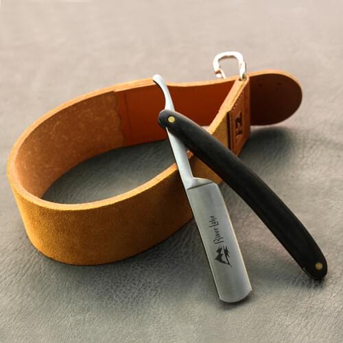 River lake Barber Leather Strop Mens Stright Razor Shaving Knife Sharpening Strop Belt Beard Mustahce Shaving Tool Razor
