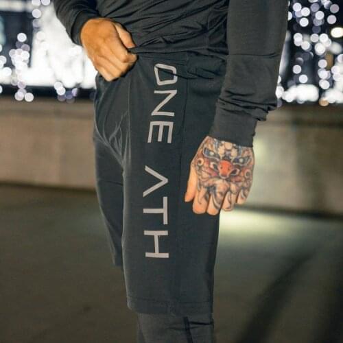 Summer man running shorts quick-dry training fitness Elastic waist sports waistband brand printing fashion exercise men shorts