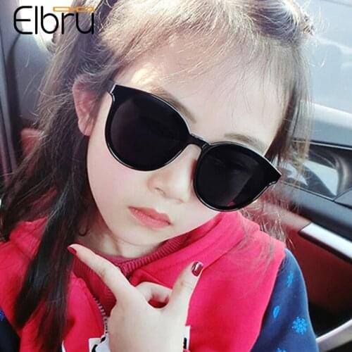 Elbru New Children Square Sunglasses Handsome Boys Cute Girls Eyewear Protector For Kids UV400 Baby Fashion Vintage Sunshades