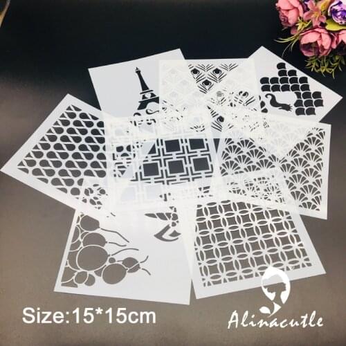 DIY Layering Stencils Painting Scrapbook Coloring Embossing Album Handmade Card Decorative Card Template Alinacutle