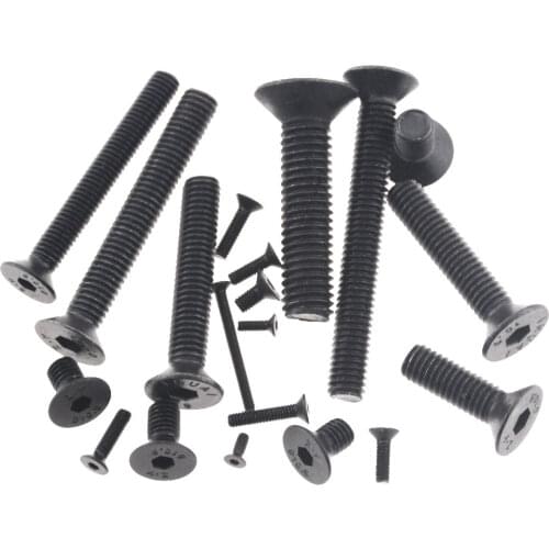 Hexagon Socket Flat Countersunk Head Screw Carbon Steel M2 M2.5 M3 M4 M5 M6 M8 M10 M12 Hex Socket Bolts Machine Screw DIN7991