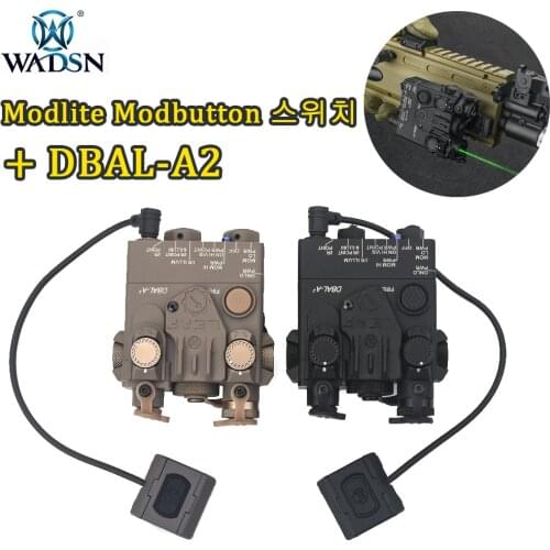 WADSN Tactical MINI DBAL A2 Red /Green Dot Laser Aiming Sight With 2.5mm Modlite Modbutton Switch Fit Picatinny Keymod Mlok