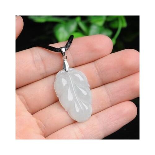 Zheru Jewelry Natural Burmese Jade A Grade Amulet Landscape Pendant Necklace Jewelry Best Gift