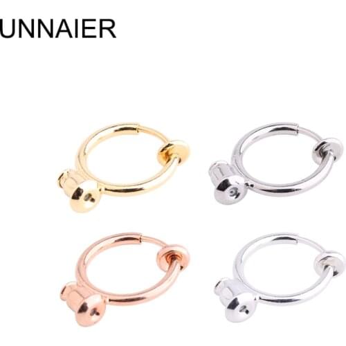 10piece Ear clip material invisible spring ear ring round no pierced clip earrings painless conversion ear clip converter