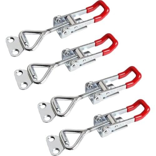 Hot XD-4 Pcs Toggle Clamp 400Lbs Heavy Duty Lockable 4002 Style Toggle Latch Hasp Clamp Quick Release Pull Latch Draw Latch