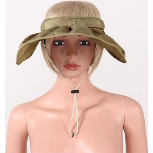 Womens Beach Sun Hat Cotton Crochet Cap Adjustable Soft Hat Shading Sun Hat Shell Shape All-match UV Protection Empty Hat