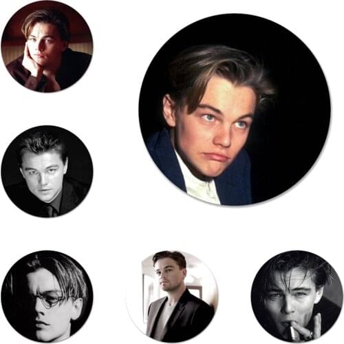 58mm Leonardo Dicaprio Icons Pins Badge Decoration Brooches Metal Badges For Clothes Backpack Decoration