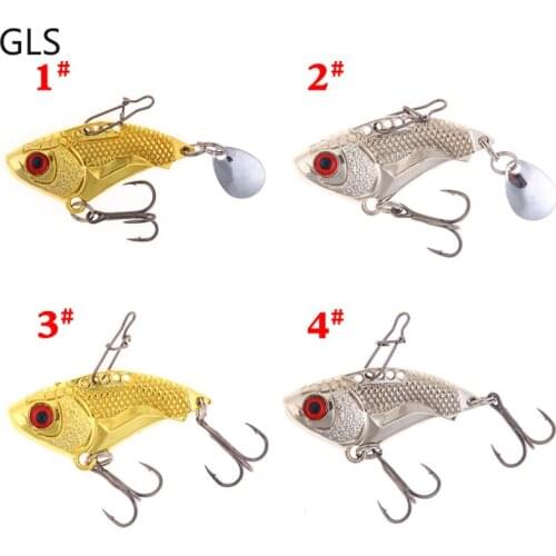 GLS New 1Pcs Simulation 16g/4.5cm Rotating Sequin Fishing Bait Freshwater/Salt Water Long-Throwing Hard Lure Fishing Tackle