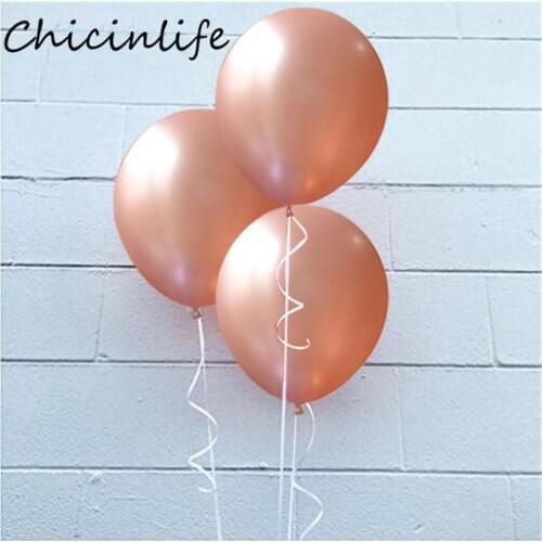 Chicinlife 10Pcs 12inch Champagne/Rosegold Latex Balloons Birthday Party Baby Shower Wedding Engagement Decoration Supplies