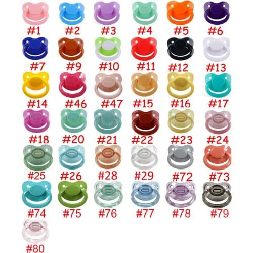 2021New Multi color ABDL Adult Baby Pacifier solid color simple silicone BAP large size bebe pacifier ddlg daddy girl dummy DOM