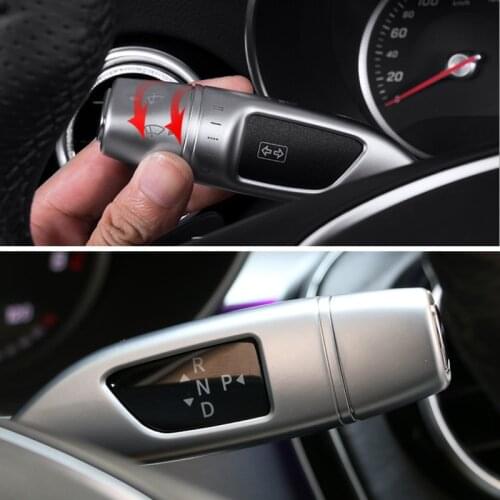3pcs Car styling Chrome Wiper Shift lever Cruise Covers Frame Stickers kit Trim for Mercedes Benz CLA GLC C E S Class W205 W213