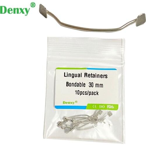 Denxy 10pcs Orthodontic Lingual Retainers Bondable retainer wires mesh base high quality Orthodontic brackets